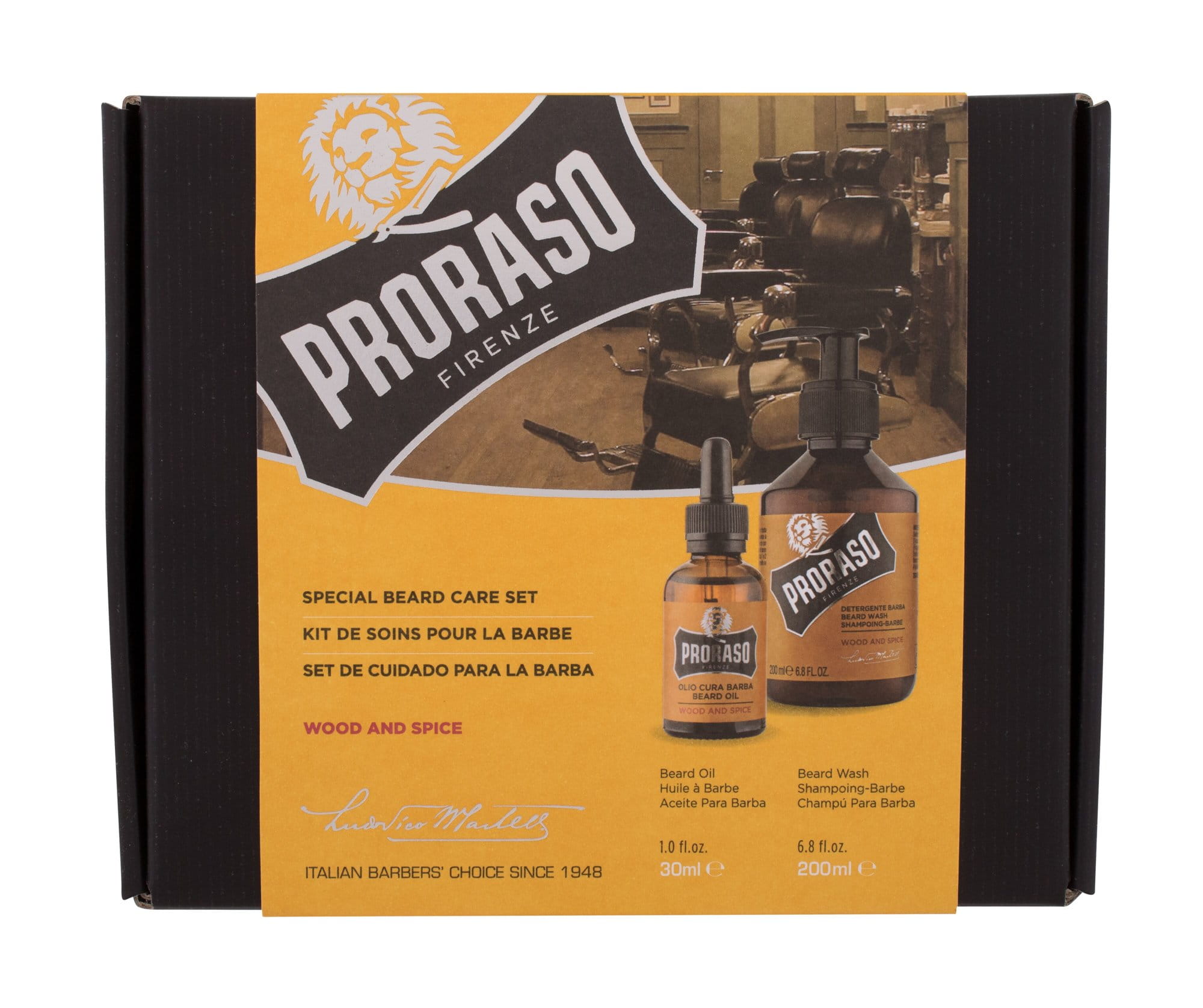 PRORASO Wood & Spice Special Beard Care Set M Szampon do włosów 200ml-166040